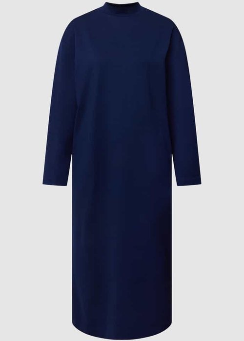 Drykorn Laiana midi-jurk met opstaande kraag marineblauw