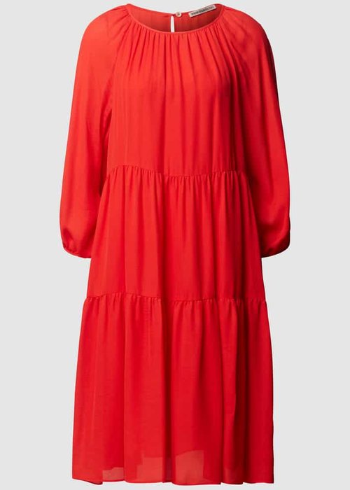Drykorn midi-jurk in laagjeslook oranje