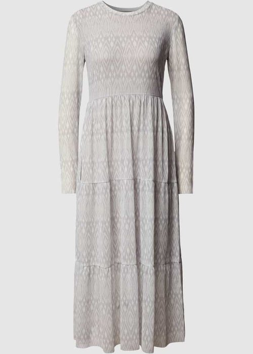 Drykorn midi-jurk met semi-transparante look lichtgrijs