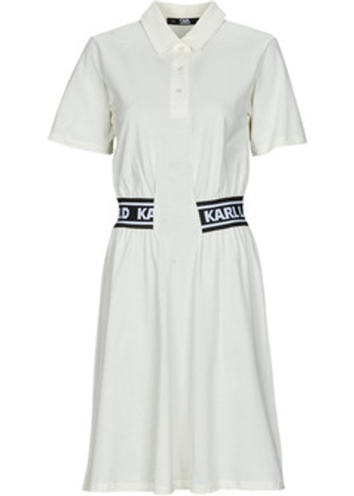 Karl Lagerfeld korte jurk Pique Polo wit
