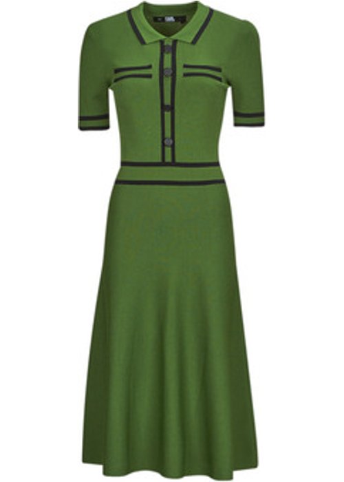 Karl Lagerfeld lange jurk groen