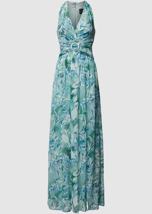 Adrianna Papell avondjurk met halter mint