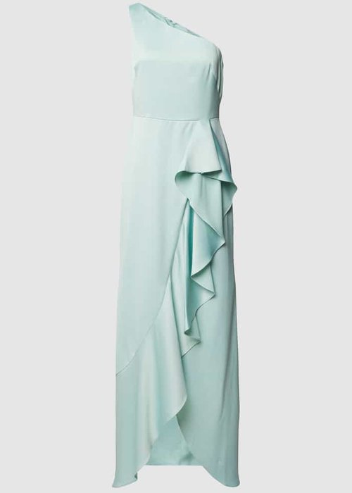Adrianna Papell avondjurk met one shoulder-band mint
