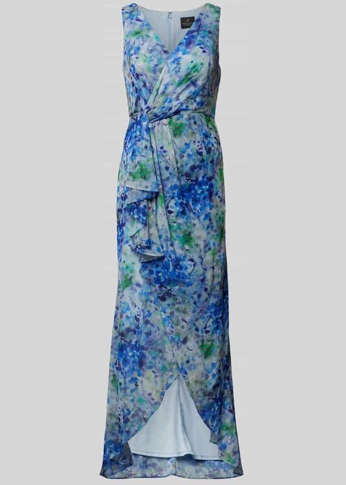 Adrianna Papell maxi-jurk in wikkellook blauw