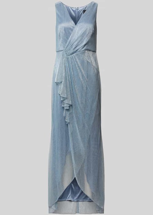 Adrianna Papell maxi-jurk in wikkellook mintgroen