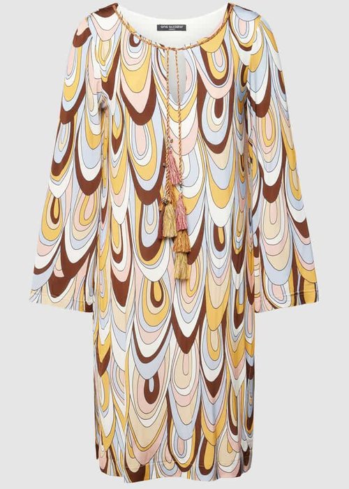 Ana Alcazar mini-jurk met druppelvormige hals lichtbruin