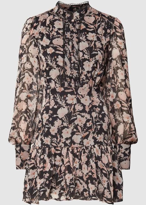 Bardot Amelie mini-jurk met bloemenmotief zwart