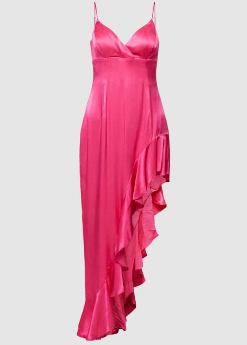 Bardot Ember midi-jurk van viscose felroze