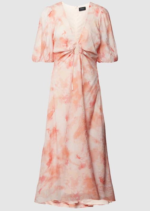 Bardot Farlow midi-jurk in batiklook abrikoos