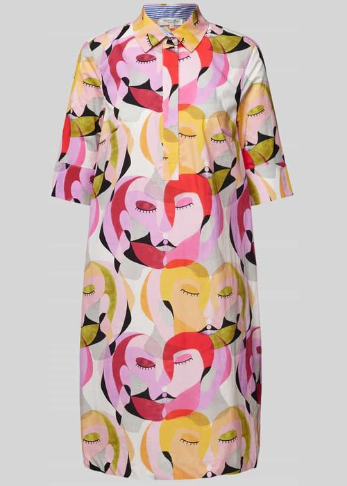 Christian Berg Woman knielange jurk met all-over print multi