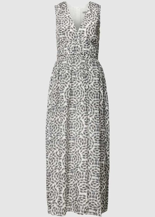 Drykorn Andriana maxi-jurk met tailleband zwart / wit