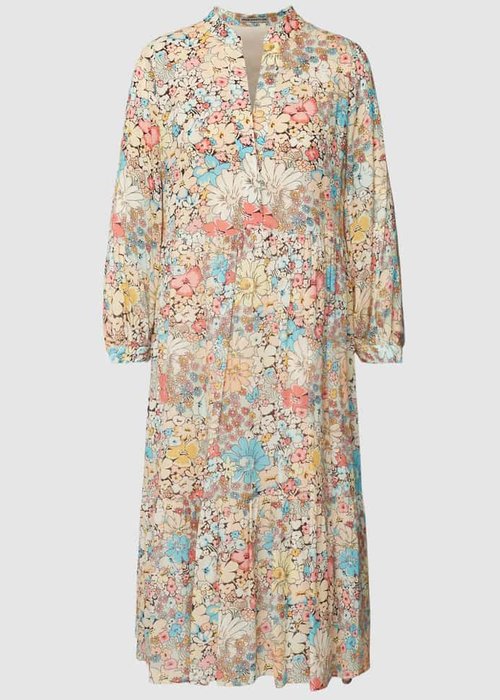 Drykorn Sorcha midi-jurk met bloemenmotief gebroken wit