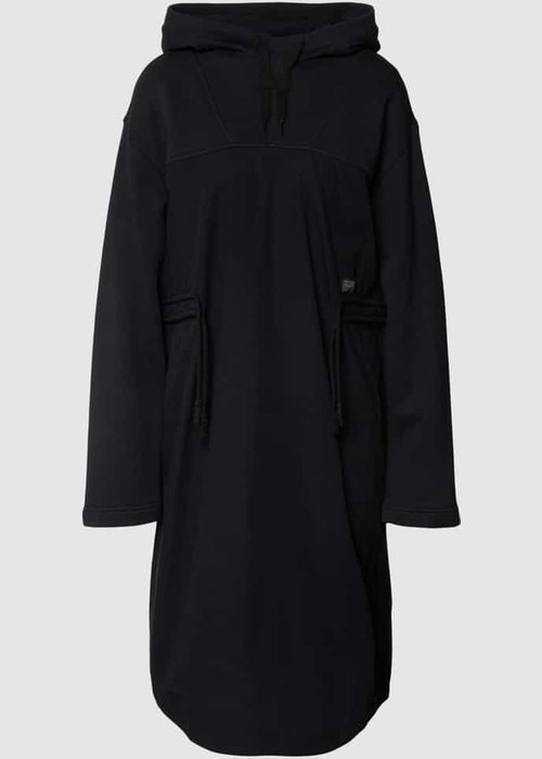 G-Star RAW knielange jurk met capuchon zwart
