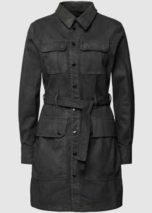 G-Star RAW knielange jurk met klepzakken zwart