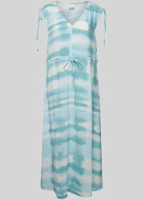 Ichi Vianca midi-jurk met v-hals mintgroen