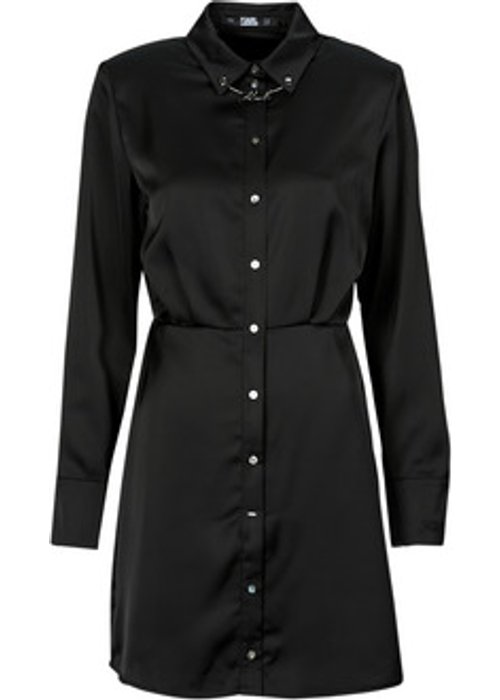 Karl Lagerfeld korte jurk Karl Charm Satin zwart