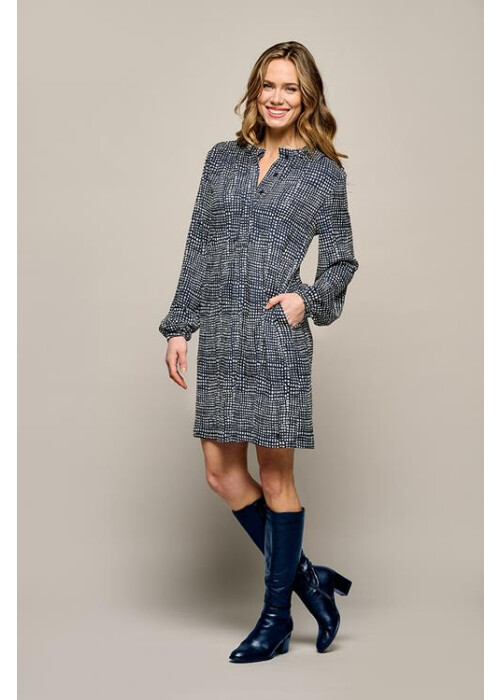 Mart Visser Cecile print tuniek navy / wit