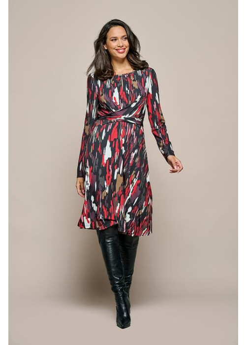 Mart Visser Maddie print jurk taupe / multi