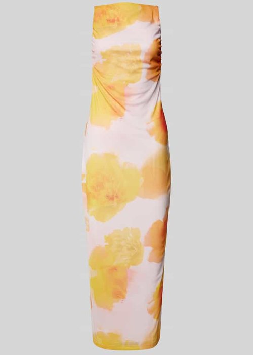 Noisy May Aubrey midi-jurk met bloemenmotief rosé