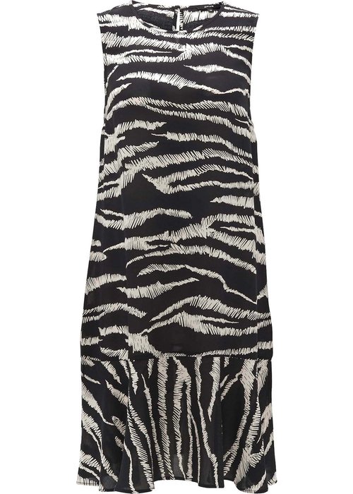 Opus Wenola jurk safari zwart / wit