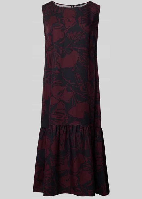 Opus Wicy art midi-jurk met all-over print marineblauw