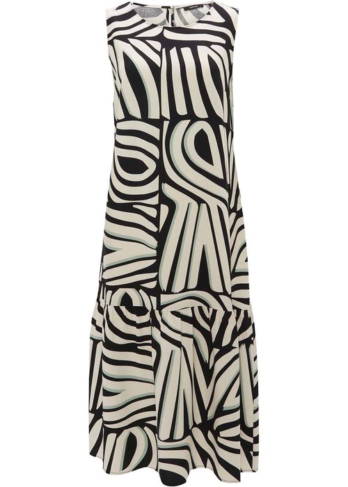 Opus Wicy Oasis jurk zwart / wit