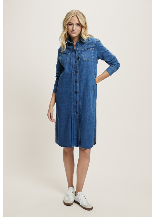 Silvercreek Lenny Denim jurk denim blauw