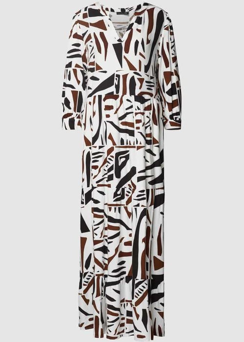 Smashed Lemon maxi-jurk met all-over motief gebroken wit