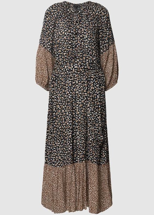 Smashed Lemon midi-jurk met all-over motief zwart