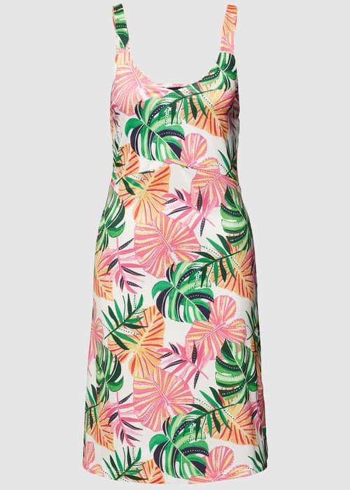 Smashed Lemon mini-jurk met all-over motief felroze