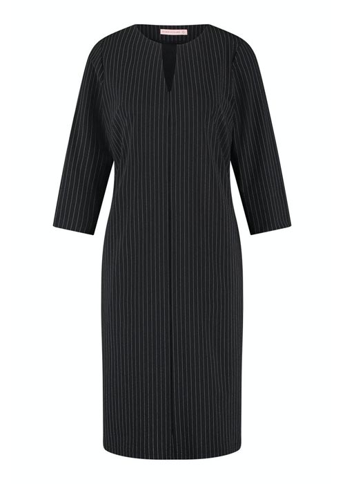 Studio Anneloes Caro Pinstripe jurk zwart