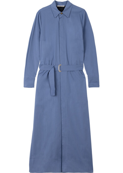 Vanilia katoenen midi jurk blauw indigo