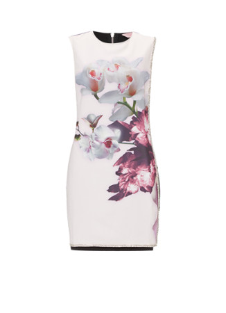 Ted Baker Amiro jurk met overslag en strassdecoratie lichtroze