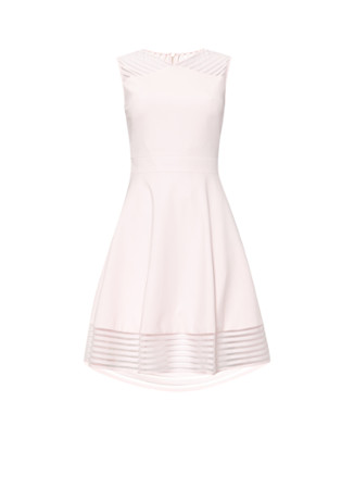 Ted Baker Eleese skater dress met mesh lichtroze